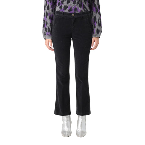 Pantalone Donna in velluto trombetta Nero Liu Jo- Francavilla Moda